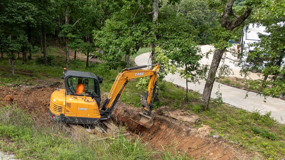 Hillside excavation